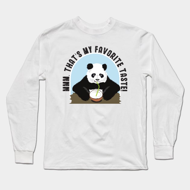 Panda mmm Long Sleeve T-Shirt by mypointink